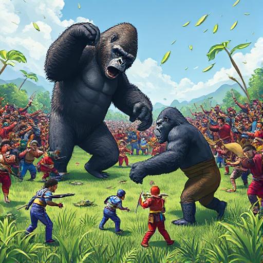 100 Players VS 1 Gorilla